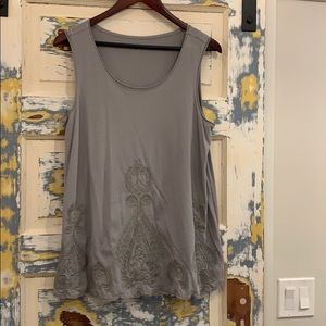 Garnet Hill Tank.  Grey.  Size M